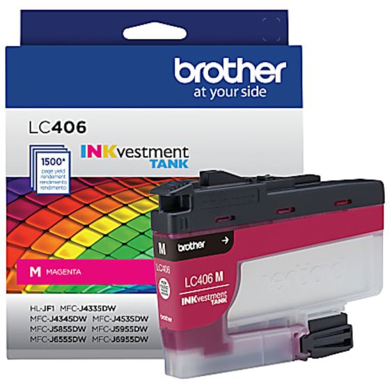 Brother INKvestment LC406M Original Ink Cartridge - Single Pack - Magenta