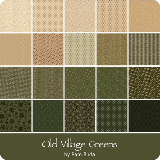 Old Village Greens - 10" Squares, 42 pcs - Layer Cake