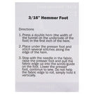 Alphasew 3/16" Hemmer Foot