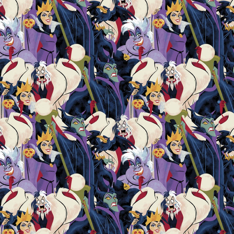 Disney Villains Mayhem Party Of Villains Fabric