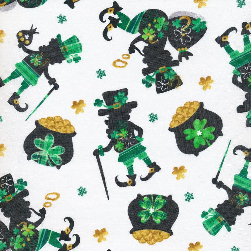 Shamrocked! Leprechauns White Yardage