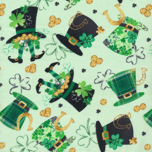 Shamrocked! Hats Light Green Yardage
