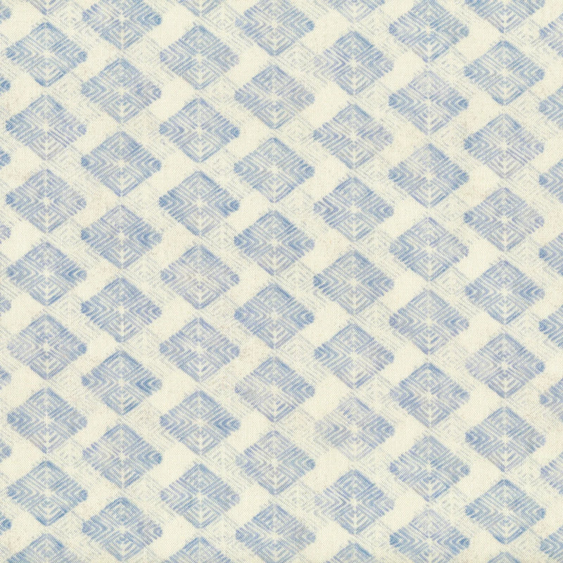 Hydrangea Mist Diamonds Blue Fabric