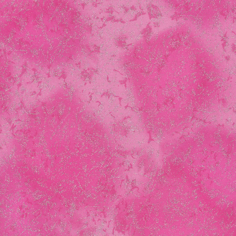 Fairy Frost Metallic Glitter Electric Pink Fabric