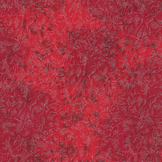 Fairy Frost Metallic Glitter Cranberry Fabric