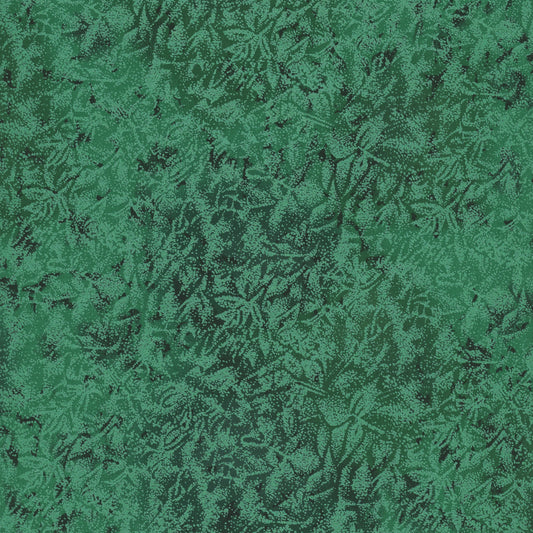 Fairy Frost Metallic Glitter Pine Green Fabric