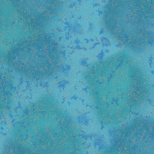 Fairy Frost Metallic Glitter Light Teal Fabric