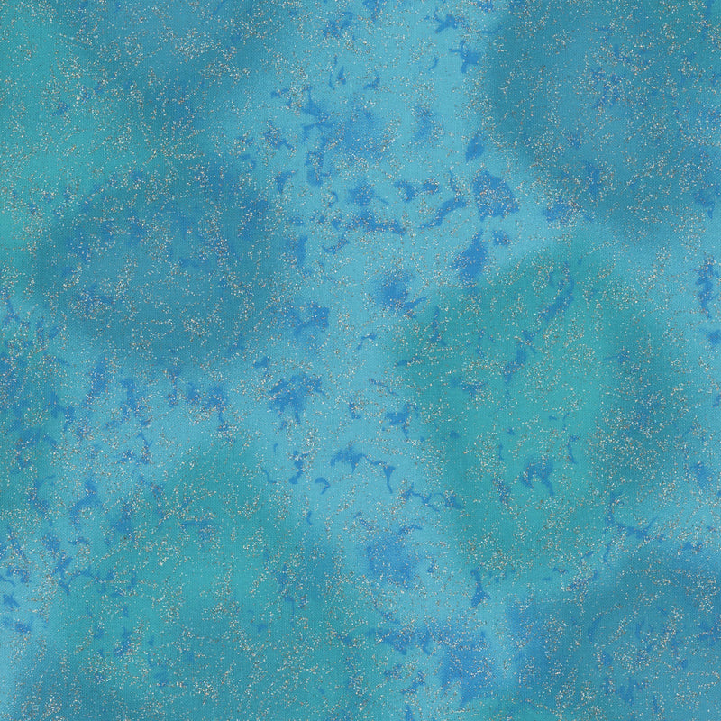 Fairy Frost Metallic Glitter Light Teal Yardage