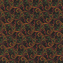 Autumn Cats - Swirl Essence - Black/Multi - Yardage