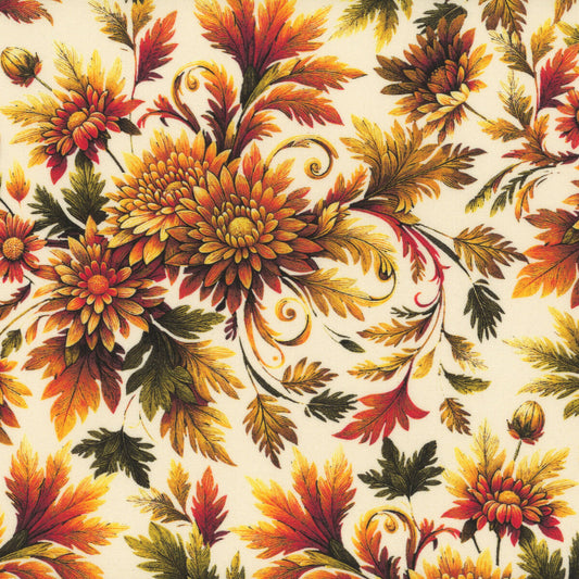 Autumn Cats - Splendor -Cream/Spice - Yardage
