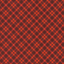 Autumn Cats - Plaid Season - Red - Yardage