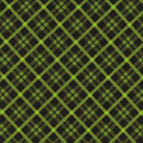 Autumn Cats - Plaid Season - Green - Yardage