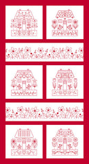 Redberry Lane 3495P-80 Red Fabric - Panel