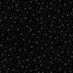 Quilting Illusions Tiny Stars Black on Black Fabric