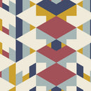 American Bold -Organic - Hollyhock - Red/Navy Yardage