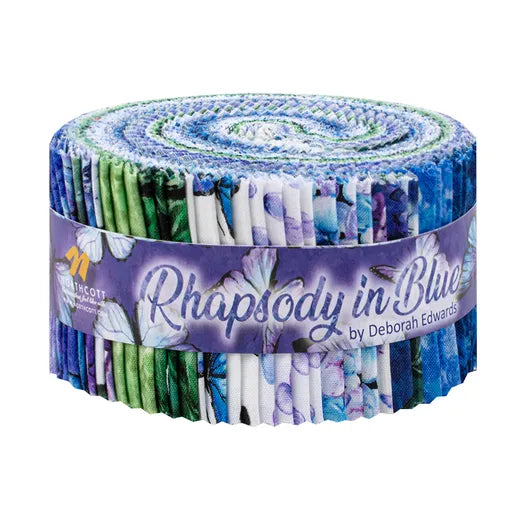 Rhapsody in Blue 40ct 2.5" Strips Jelly Roll