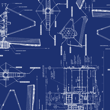 The Hidden Universe - Satellites Ahead - Navy Fabric