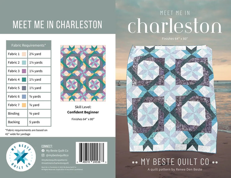 Meet Me In Charleston 64" x 80" Quilt Pattern