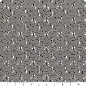 Rustic Gatherings Graphite Swirly Dots Yardage