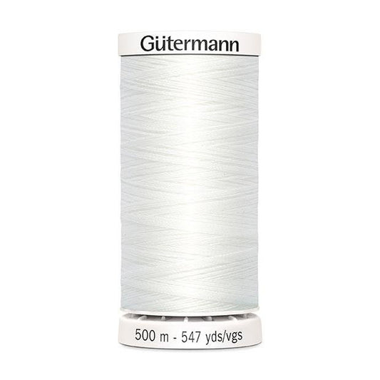 Gutermann - Polyester All Purpose Thread - 500 m/547 yds - #20 - White