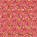 Sunshine - Polka Flower- Crimson - Yardage