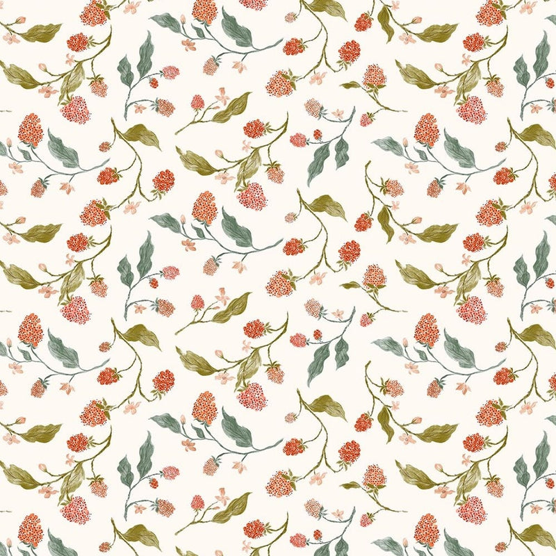 Thicket & Bramble Berries Cream Fabric