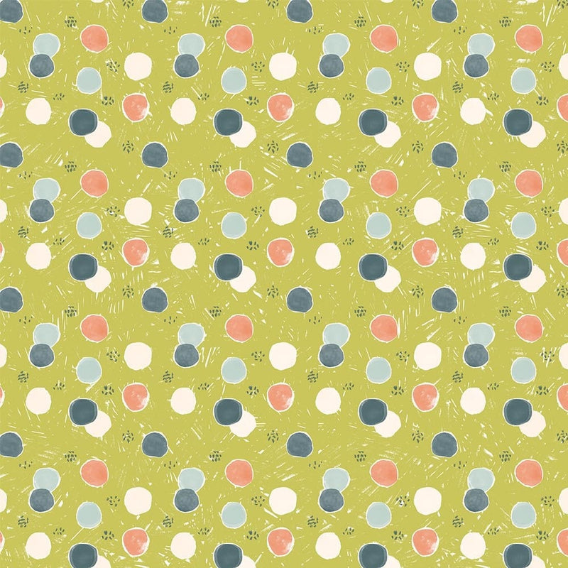 Thicket & Bramble Dots Green Fabric