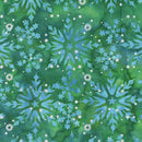 Sparkly Christmas Batik - Star of Bethlehem - Green - Yardage