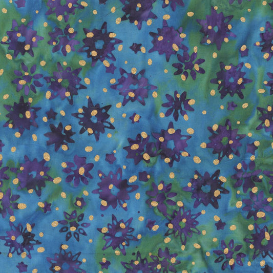 Sparkly Christmas Batik - Flurries - Aurora - Yardage