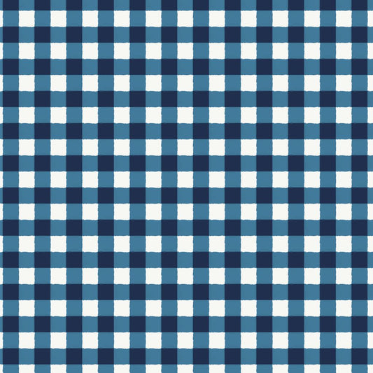 Jubilant - Gingham - Blue - Yardage