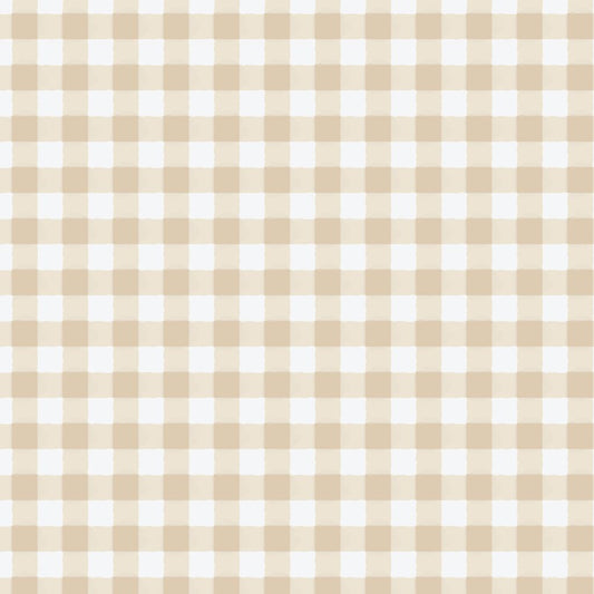 Jubilant - Gingham - Sand - Yardage