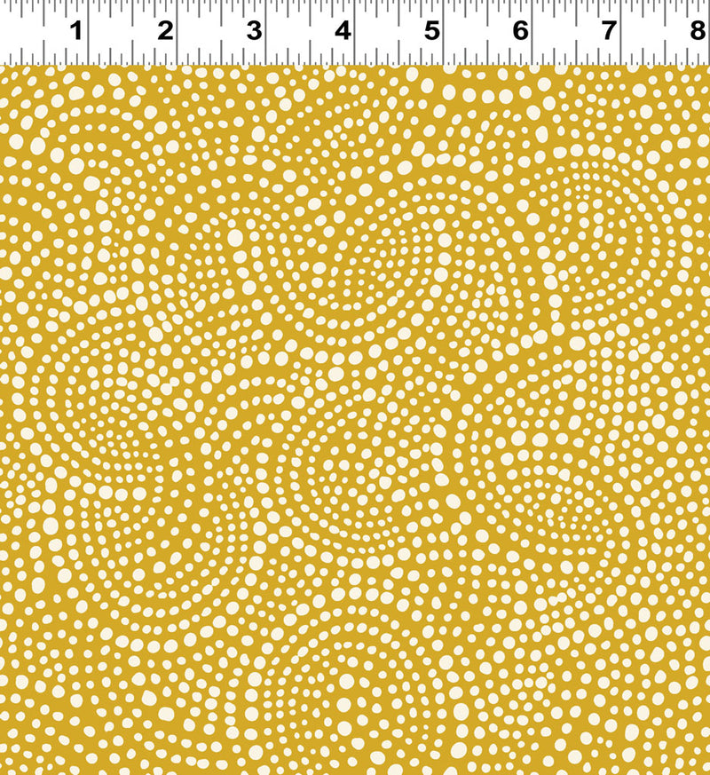 Mystical Sunshine Digital Sun Storm Gold Fabric