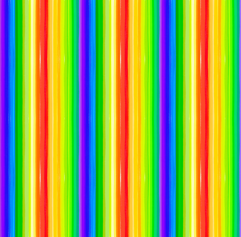 Animal Kingdom Digital Rainbow Stripe Fabric