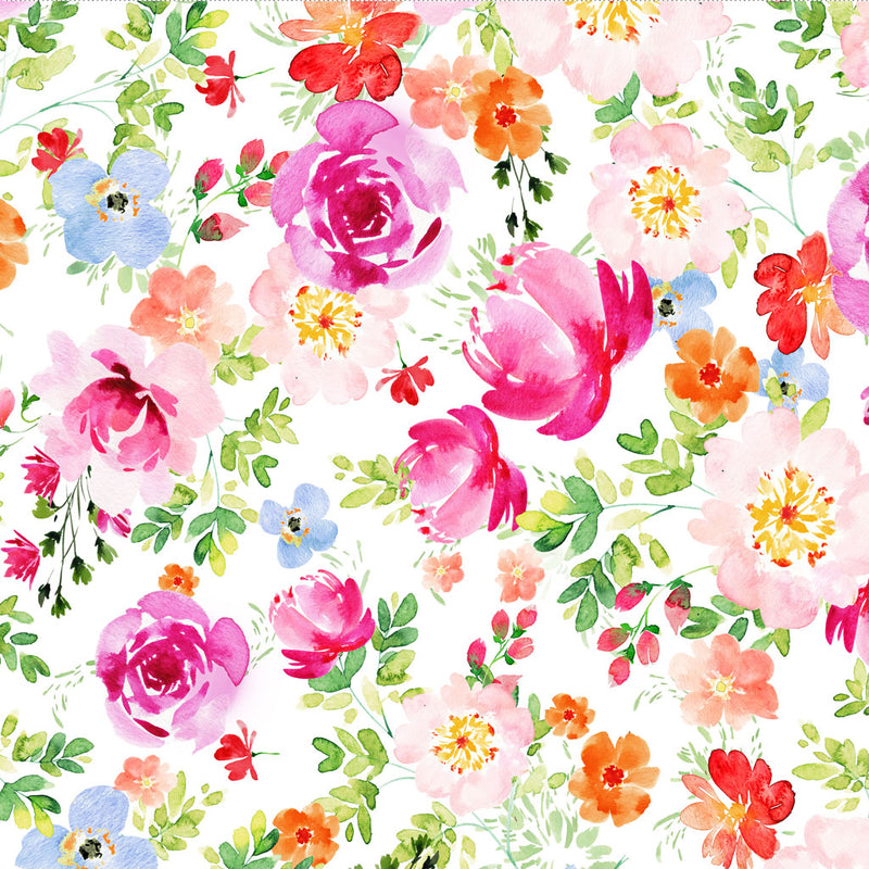 Flourish Digital Rose Garden Multi Color Fabric