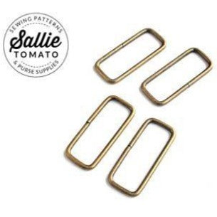 1-1/2" Antique Brass Rectangle Rings