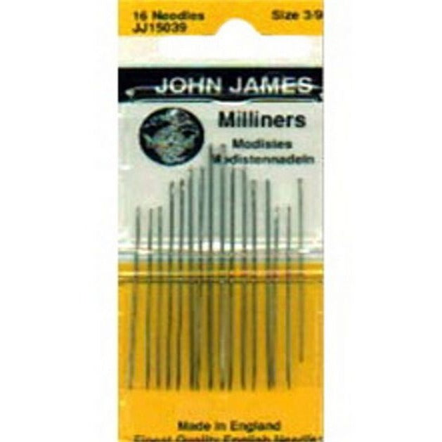 John James Milliners Needles Size 3/9