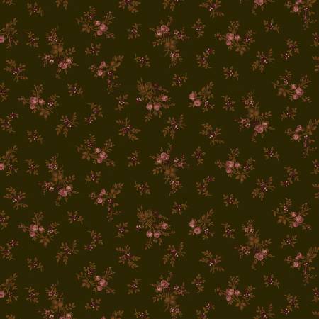 Chocolate Covered Cherries Floral Yardage