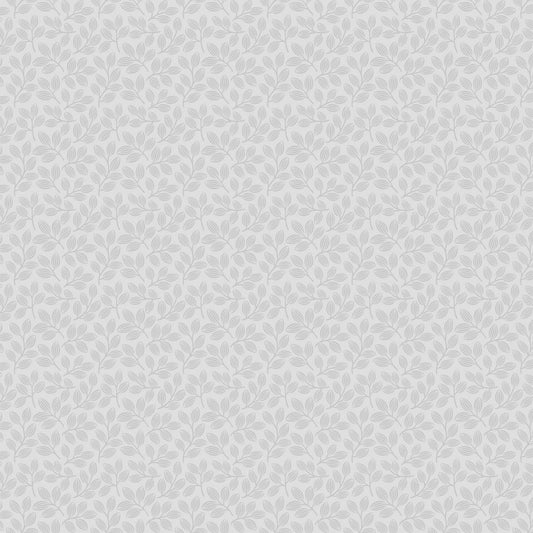 Simply Neutral 2 Small Leaf Toss Gray Yardage