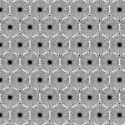 Simply Neutral 2 Hexagon Geometric White Black Yardage
