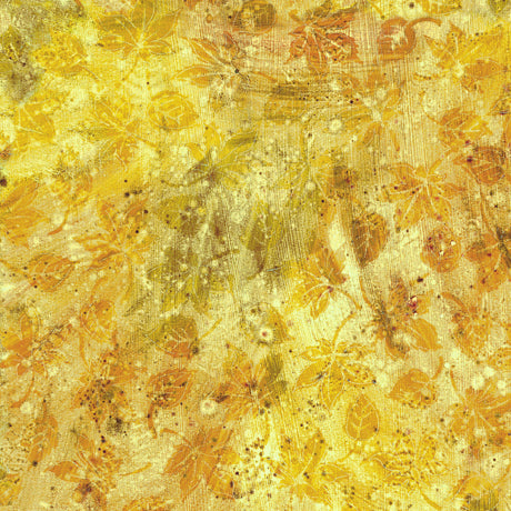 Flourish Stucco Leaf Blender Antique Gold Yardage