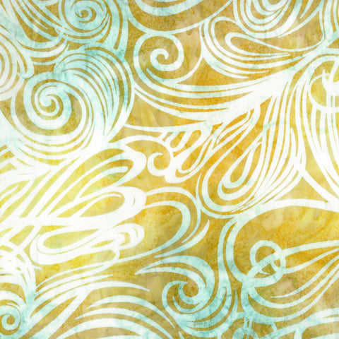 Color Me Banyan Swirls Bleached Sunshine Yardage