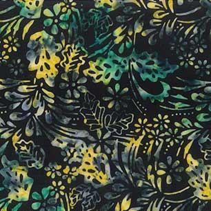 Birds of Paradise Flora Black Yardage