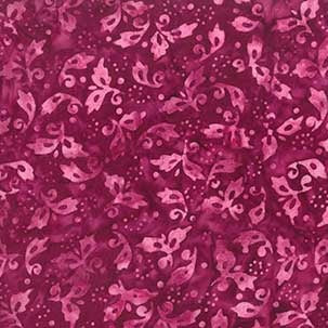 Birds of Paradise Leaves Plum Berry Yardage