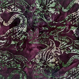 On The Wild Side Alligators Hickory Plum Yardage