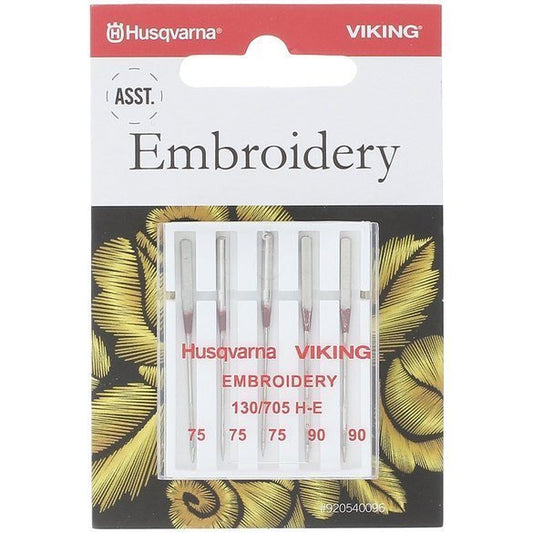 Husqvarna Viking Assorted Embroidery Needles 5pk