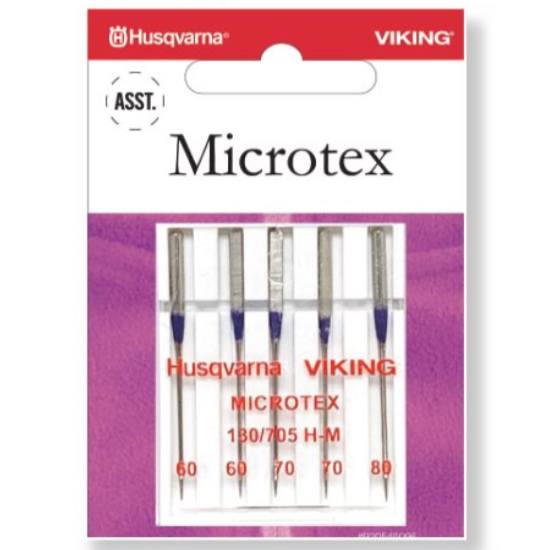 Husqvarna Viking Microtex Assorted Needles 5pk