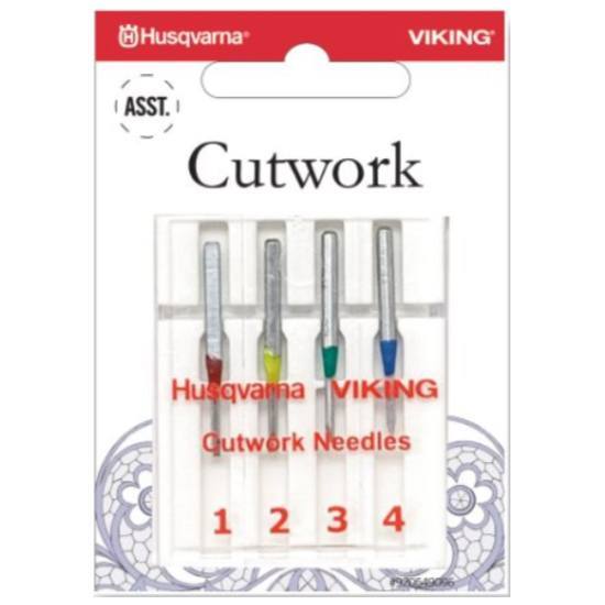 Husqvarna Viking Assorted Cutwork Needles 4pk