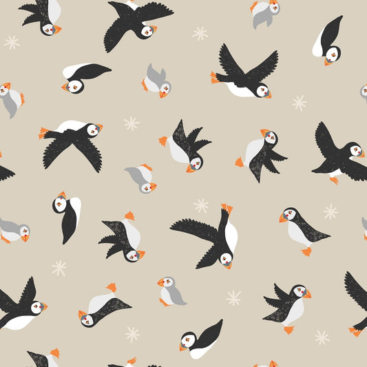 Puffin Bay Puffins Dk Cream Yardage