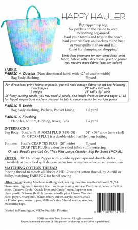 Happy Hauler Bag Pattern