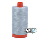 Aurifil Cotton Mako 50wt 1300m 2847 Bright Gray Blue Thread